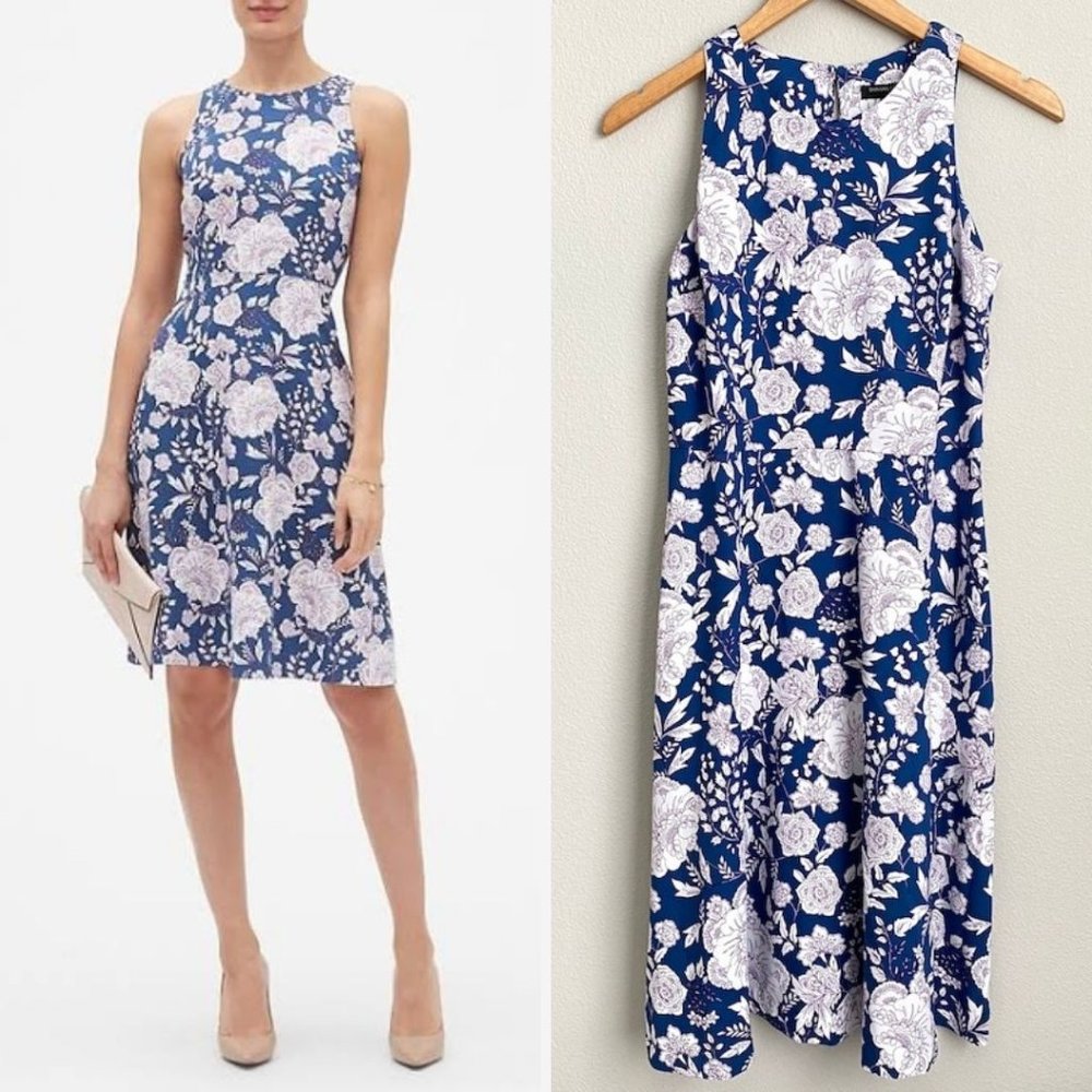 Banana Republic Floral Fit and Flare Dress